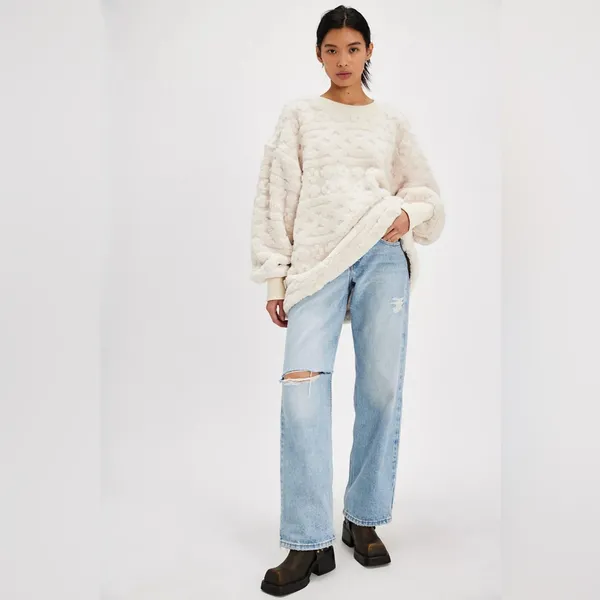 Free people Cable Knit Sweatshirt - Image 3