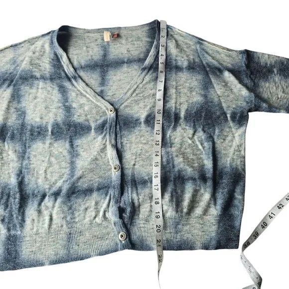 Anthropologie - Pilcro NWOT‎ Tie Dye Cardigan Sweater Size Large Indigo Blue Size M - Image 10