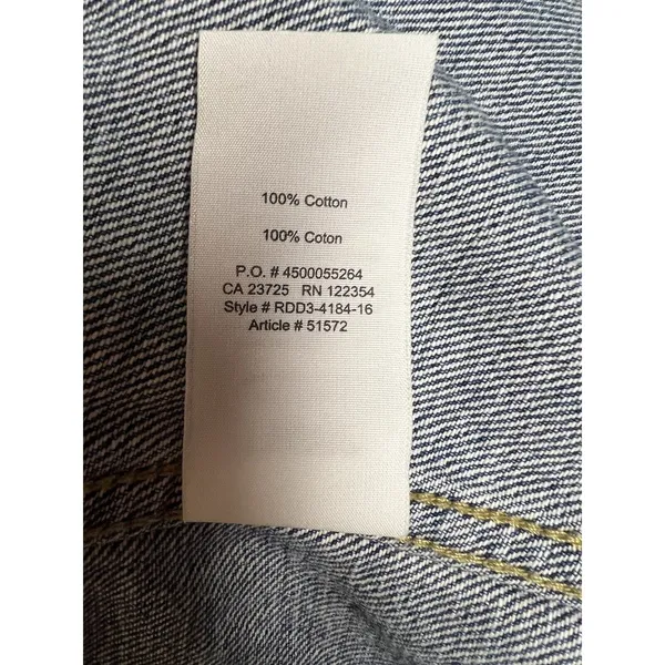 Aritzia TNA The Tina Crop Washed Denim Light Blue Jacket‎ Biker Style Size XS - Image 11