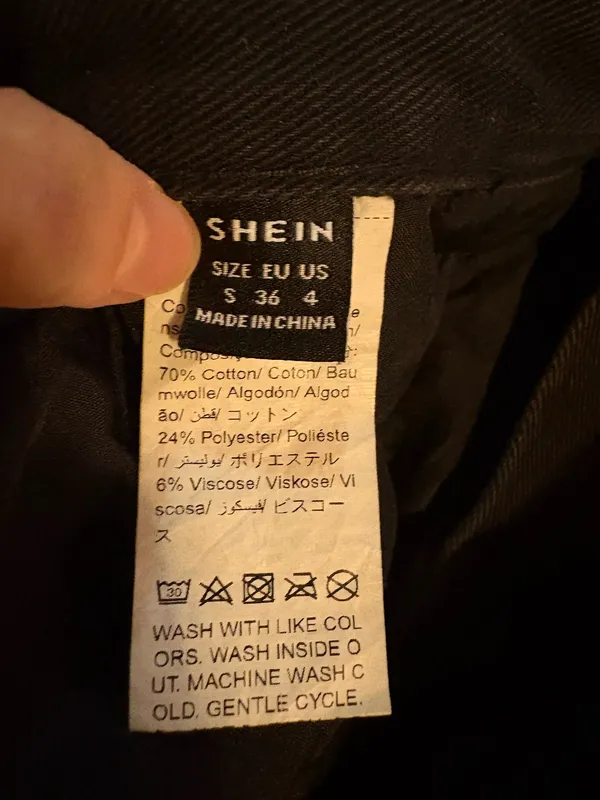 SHEIN Black Cargo Boyfriend Jeans - Image 7