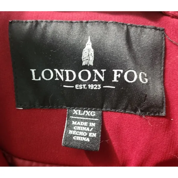 London‎ Fog Red Coat Classic Fit Toggle Closure Overcoat XL/XG - Image 3