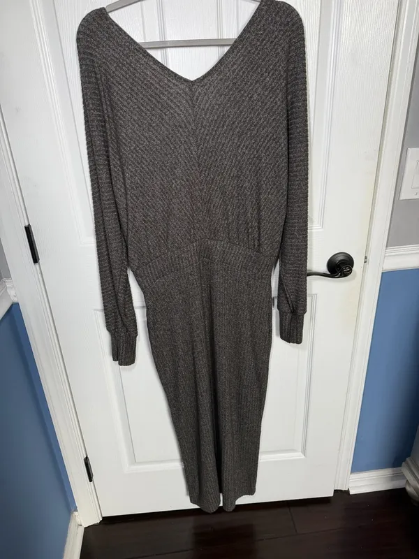 Anthropologie Daily Practice Barre Ribbed V-Neck Midi Dress Medium NWT - Image 7