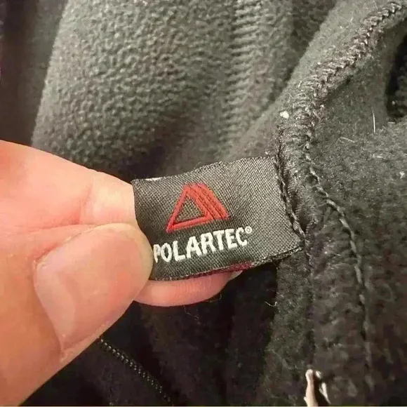 Vintage L.L. Bean Sherpa Fleece Sweater Zip Up Womens Size‎ Large Black - Image 14