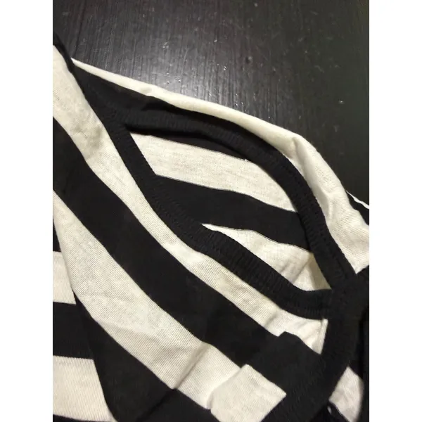 New York & Company Black White Striped Cold Shoulder Top XL NWT - Image 6