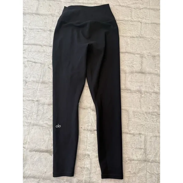 ALO YOGA High Rise Ripped‎ Warrior Leggings Women's xS Black Full Length - Image 6