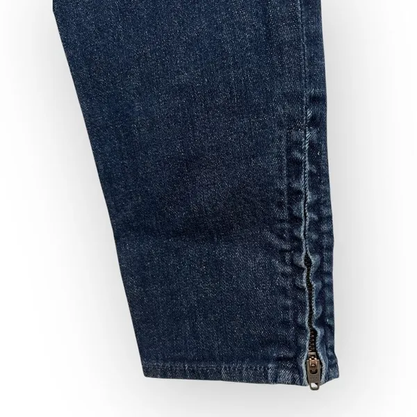 Madewell Super Low Rise Slim Cropped Jeans with Side Zip in Dark Wash size 24 - Image 6