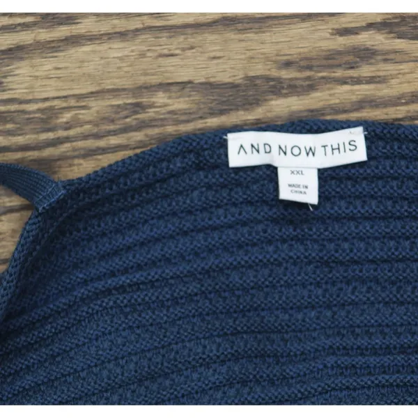 NEW And Now This Womens Sweater Knit Pullover Tanktop Blue 2XL - Image 3
