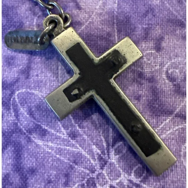Vintage Black Wood Bead Rosary Catholic Prayer Beads Crucifix Cross France 21"‎ - Image 4
