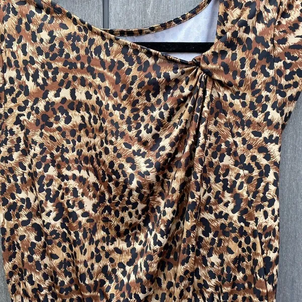 Avon Animal Print‎ Dress Brown Size M - Image 2
