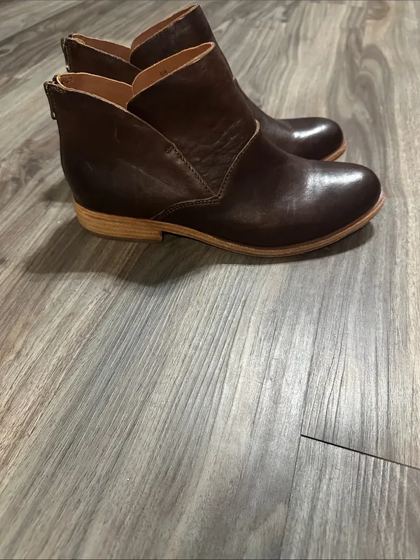 Kork-Ease Women's Dark Brown Leather Ankle Booties - Image 5