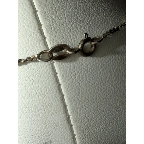 Sterling Silver Italian Bead &‎ Chain Necklace 925 Dainty - Image 3