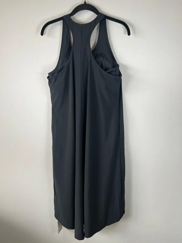 Halara Breezeful Midi Dress Black Racerback Pockets High Low Flowy NEW Sz Medium - Image 12