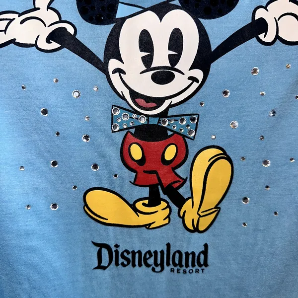 Mickey Mouse Rhinestone Size Medium Blue Birthday Tank for Women – DisneyLand - Image 5