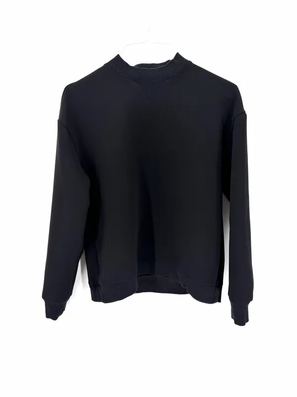 Derek Lam 10 Crosby Black Classic Crew Pullover Long Sleeve Sweatshirt - Image 2