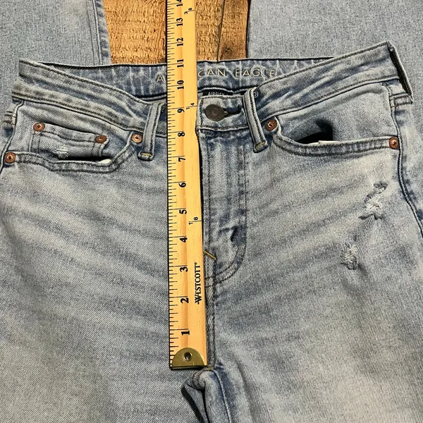American Eagle Women's Light Wash Denim Original Bootcut Jeans Sz 28x30 Western - Image 6