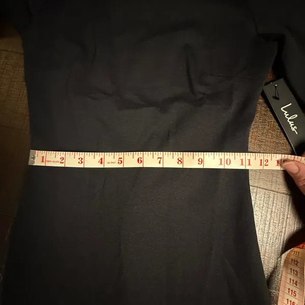 Lulus Black Long Sleeve Low Back Bodycon Midi Dress Small NWT KD8156A - Image 6