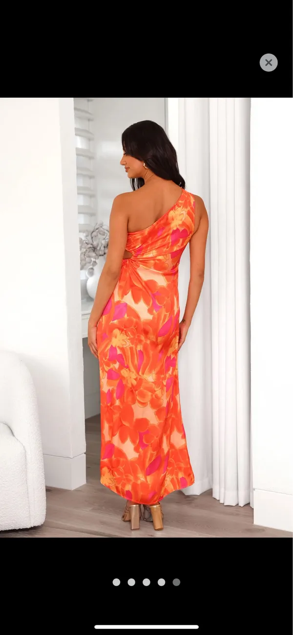 Hello Molly Pink and Orange Floral Maxi Dress - Image 2