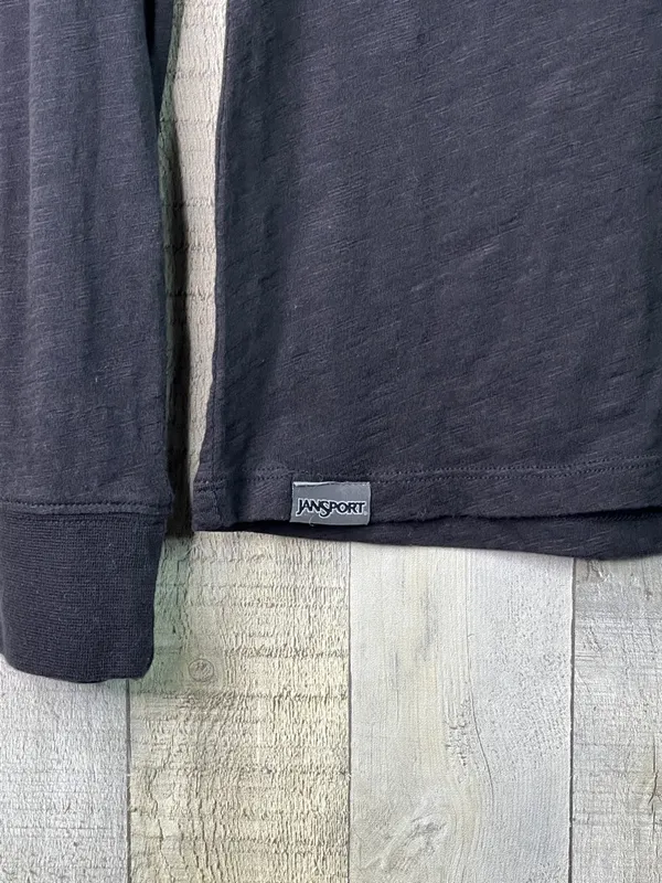 Jansport Small Crewneck Long Sleeve Black T-Shirt - Image 3