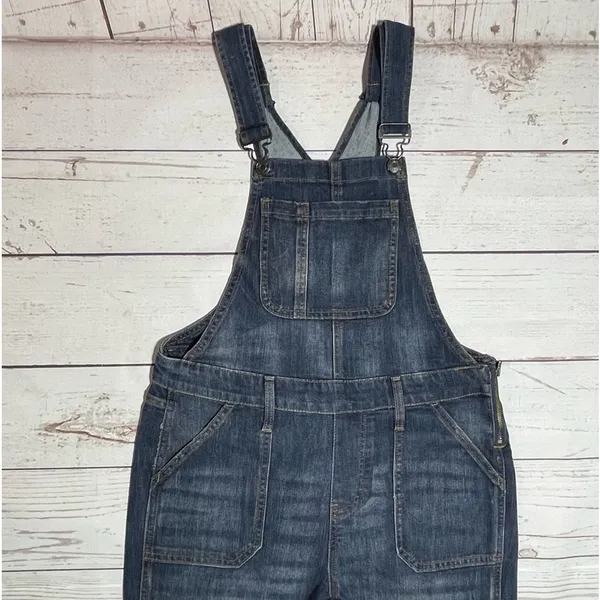 Gap Factory Store Indigo Denim Overalls, Size Small - Image 4