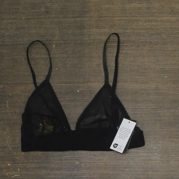 NWT INC International Concepts Bralette Monogram 100137466 Deep Black Logo S - Image 2