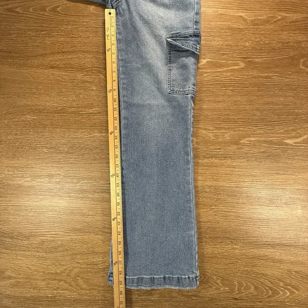 KanCan Estilo Cargo Flare Jeans Women's 23 Blue High Rise Wide Leg Utility Y2K - Image 8