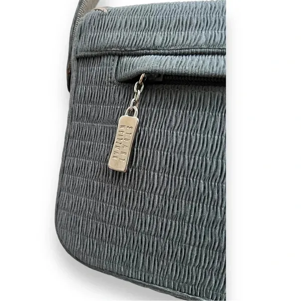 Stuart‎ Weitzman Handbag Solid Green Textured Shoulder Bag Purse with Dust Bag - Image 4