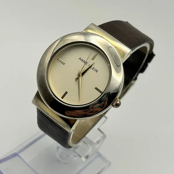 Anne Klein AK/2756T Gold Case Brown Leather Women’s Watch Working New Battery - Image 2
