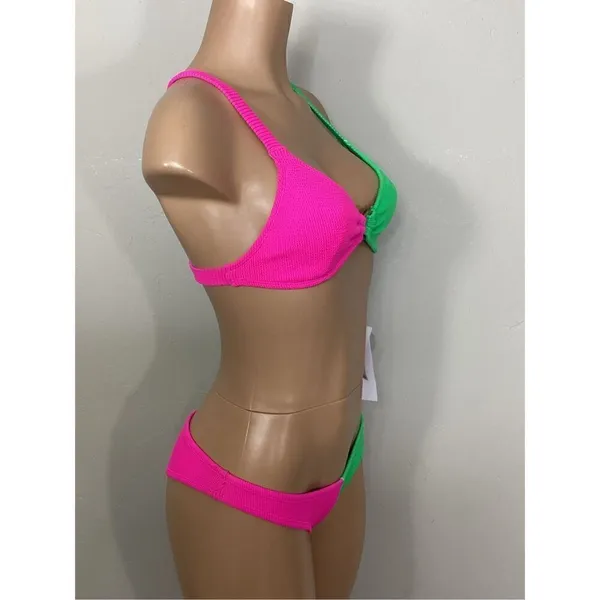 New. Pilyq two toned teeny bikini set. Small. Retails $168 - Image 5