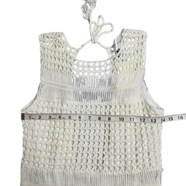 Anthropologie Line & Dot Karolina Crochet White‎ Dress Size: M - Image 4