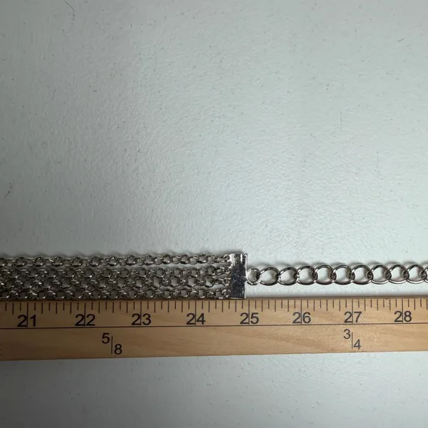 Vintage OS Chain Belt Silver Multi-Strand Boho Adjustable Y2K Accessory - Image 7