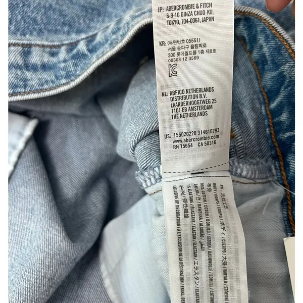 abercrombie & fitch Curve Love Ultra High Rise 90s Straight Jean 37/ 24 short - Image 7