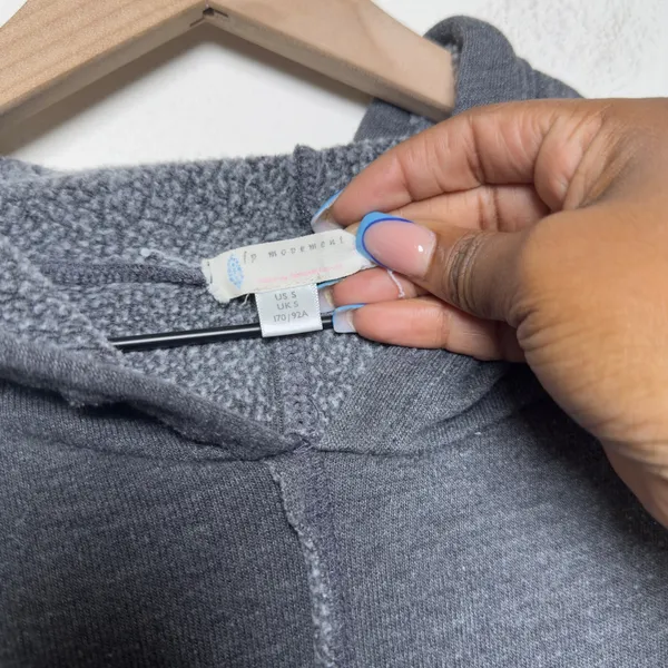 FP Movement Women Hoodie Sweater Small Dark Grey Oversize Lounge Cozy‎ - Image 2