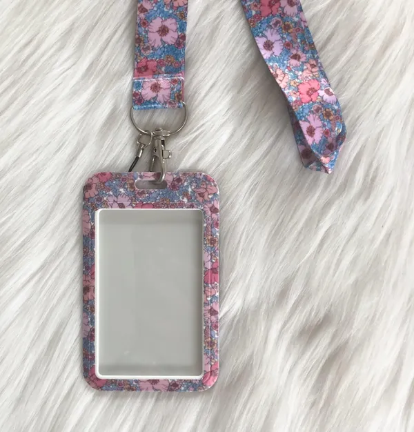 Floral lanyard with Id/ card holder Multi - Image 4