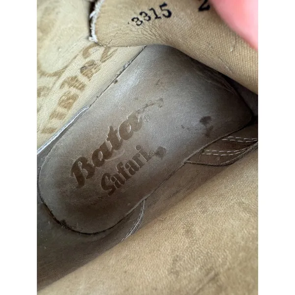 Womens Bata Safari‎ Suede Leather Desert Chukka Ankle Boots Chukka Size 2 Tan - Image 6
