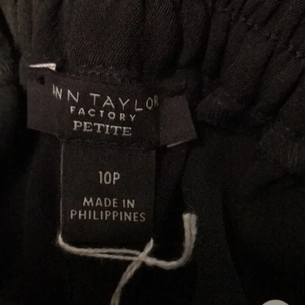 Ann Taylor Black Pants with Side Stripe size 10P - Image 3