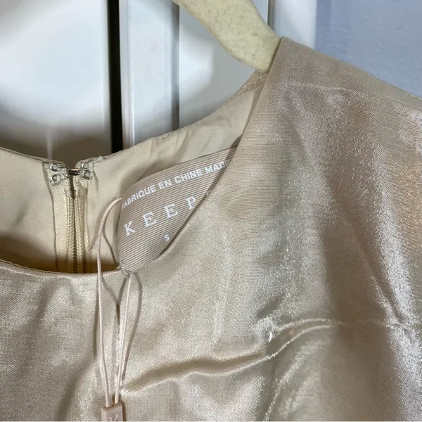 NEW KEEPSAKE emilio long sleeve mini dress in oyster size small / 4 wedding grad - Image 7