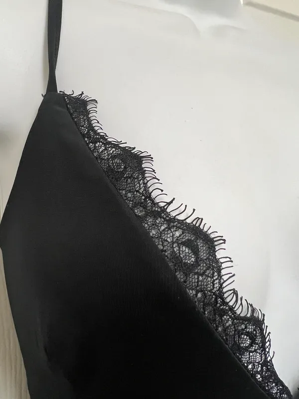 Nasty Gal Black Body Party Lace Plunging V Bodysuit - Image 9