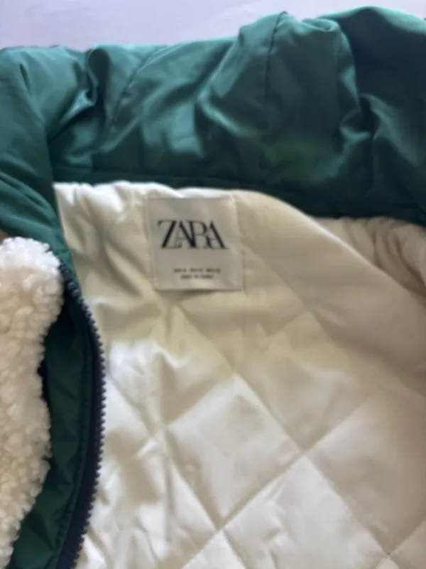 Zara White Sherpa Jacket - Image 4