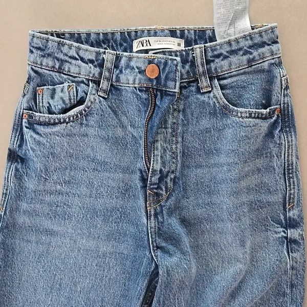 Zara High Rise Blue Denim Size 2 - Image 3