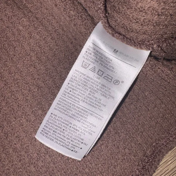 Old Navy Womens Brown Thermal Waffle Long Sleeve Medium - Image 9