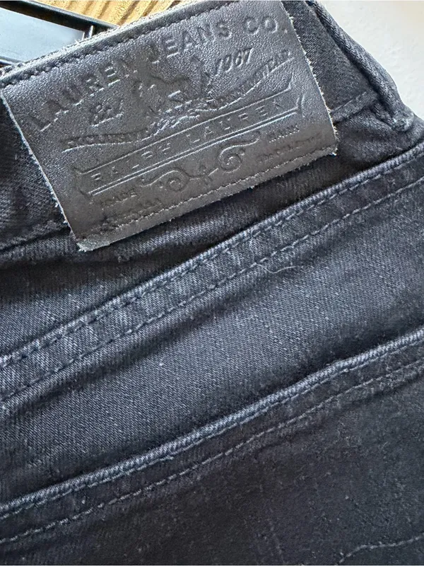 Ralph Lauren women jeans black size 8 5 pocket modern slim - Image 4