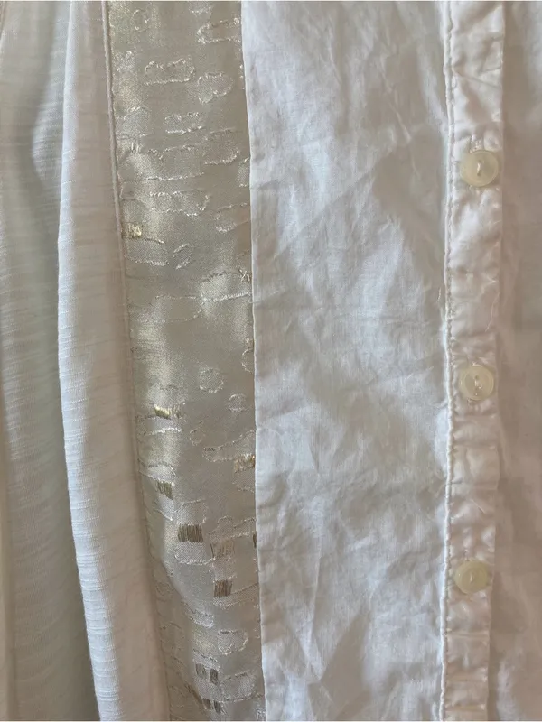 American Eagle Outfitters Cream Button-Front Sleeveless Tank - Image 6