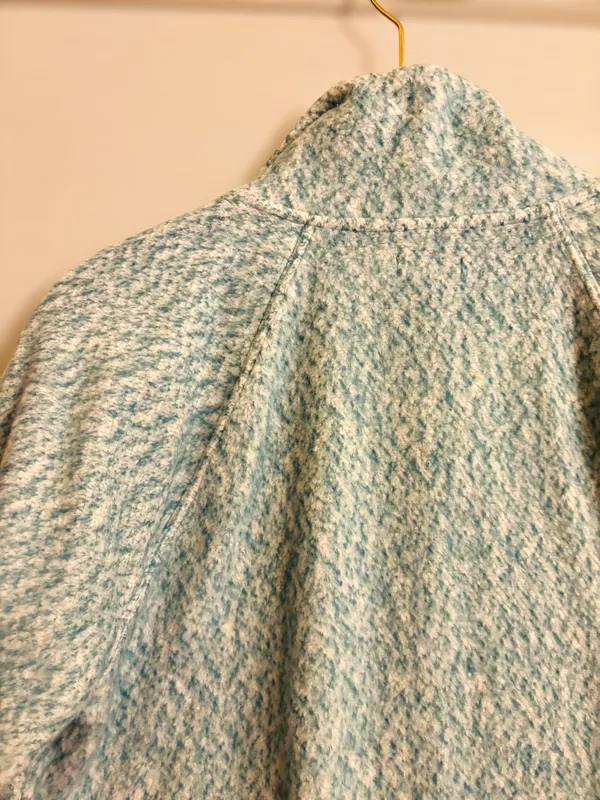 LL Bean Women’s Small Mottled Full Zip Fleece Cardigan Heathered Gorpcore Fitted - Image 3