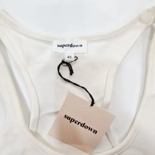 Superdown Madison Rhinestone Tank in White XS - Image 5