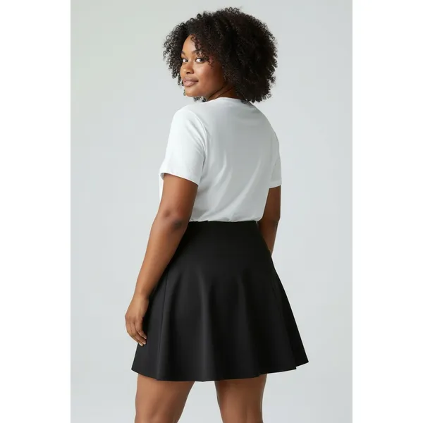 Athletic Works Women Skort Size XXXL (22) Black Pull On Dri-Work Mid-Rise Active - Image 2