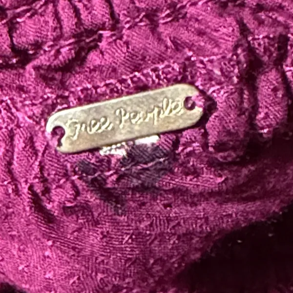 Free People Magenta Off The Shoulder Tiered Bell Sleeve‎ Boho Peasant Top Small - Image 7