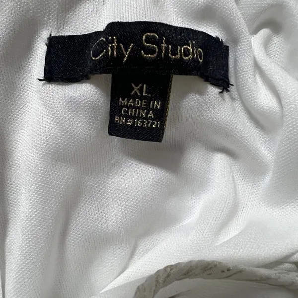 City Studio Elegant white Mini Dress Sz XL - Image 7