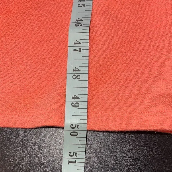 Scoop Women's Tiered Dress Midi Sleeveless Drop Waist Orange/Coral Size Large 12 - Image 7