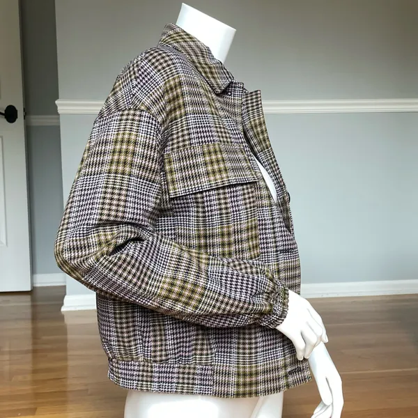 Vero Moda Plaid Check Jacket Shacket Women’s Size US 2 EU 34 Button Front - Image 2