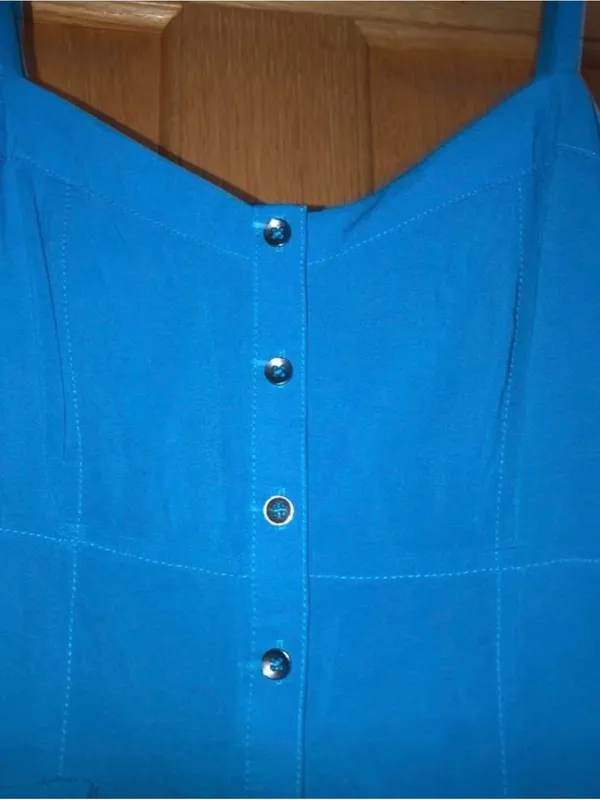 Express Bright Blue Spaghetti-Strap Mini Dress - Image 3